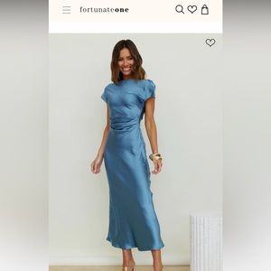 SIREN MELODY MAXI DRESS BLUE - FortunateOne